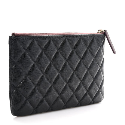 Chanel Caviar Quilted Small Zipped Pouch Black 3 of 9