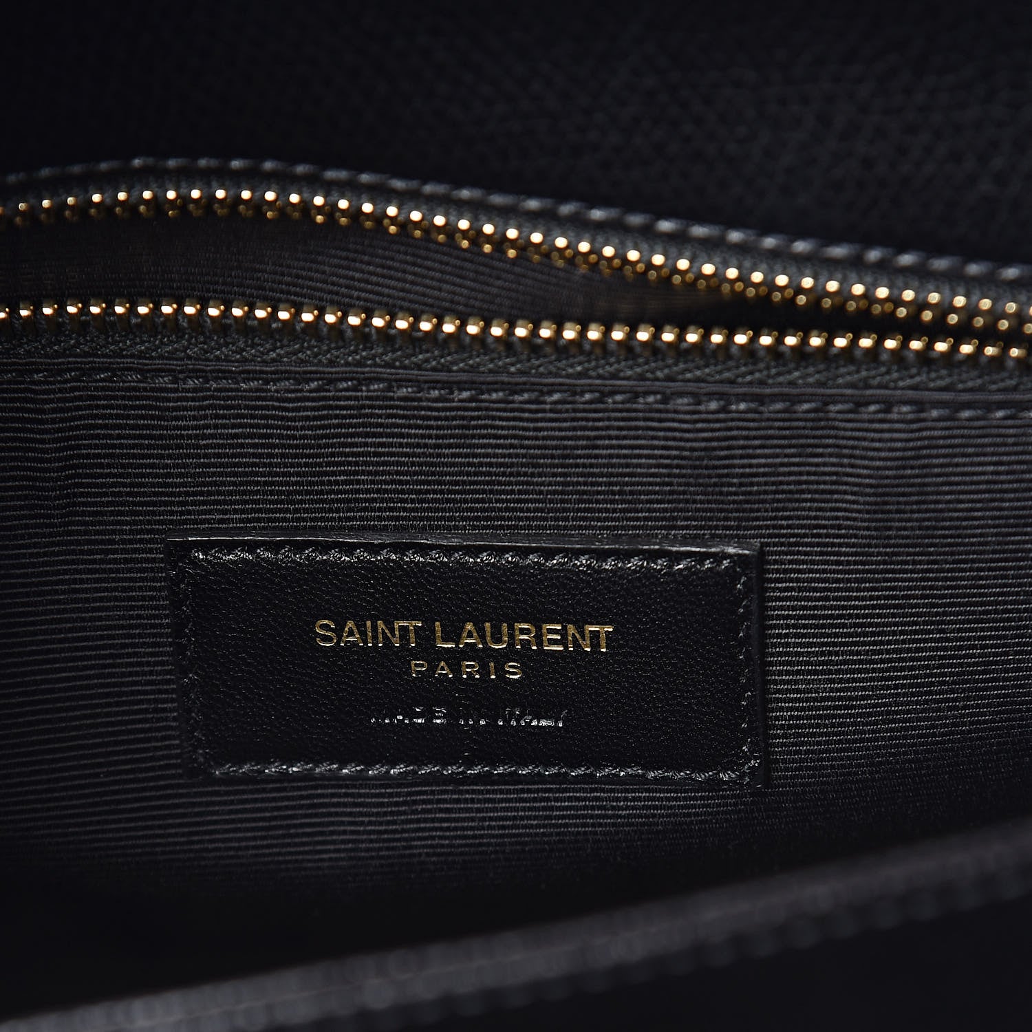Saint Laurent Textured Calfskin Medium Classic Monogram Universite Bag Black 6 of 9