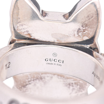 Gucci Sterling Silver Enamel Bosco Ring 52 6 5 of 5