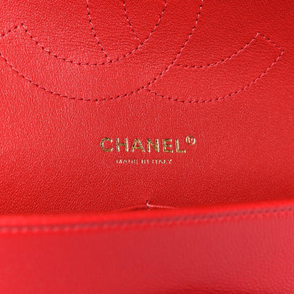 Chanel Caviar Quilted Jumbo Double Flap Red 6 of 11
