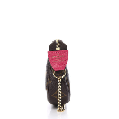 Louis Vuitton Monogram 2019 Christmas Animation Mini Courchevel Pochette Accessories Fuchsia 7 of 10