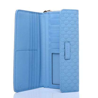 Gucci Soft Microguccissima Continental Zip Wallet Mineral Blue 8 of 14