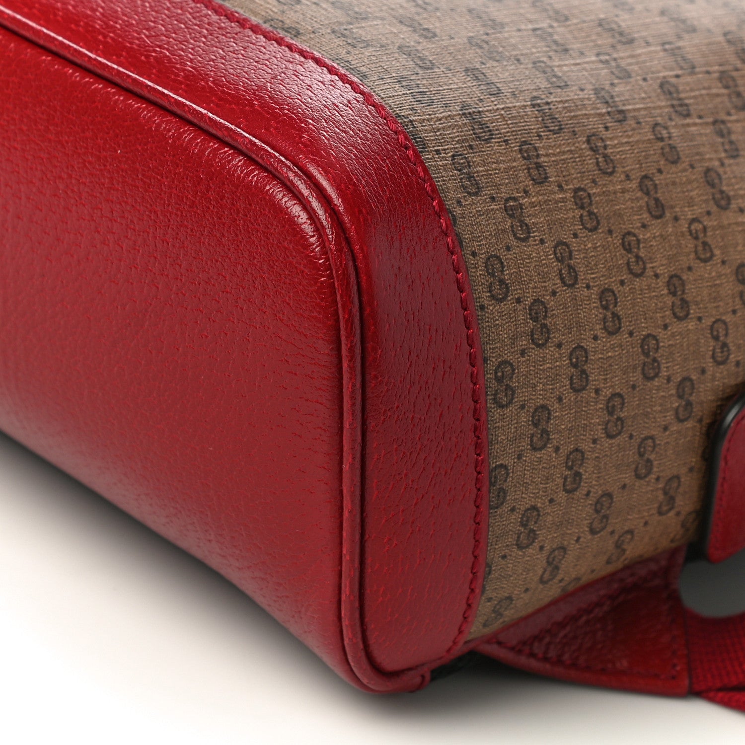 Gucci X DORAEMON Mini Vintage GG Supreme Monogram Small Dome Backpack Beige Cherry Red 11 of 11