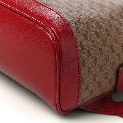 Gucci X DORAEMON Mini Vintage GG Supreme Monogram Small Dome Backpack Beige Cherry Red 11 of 11