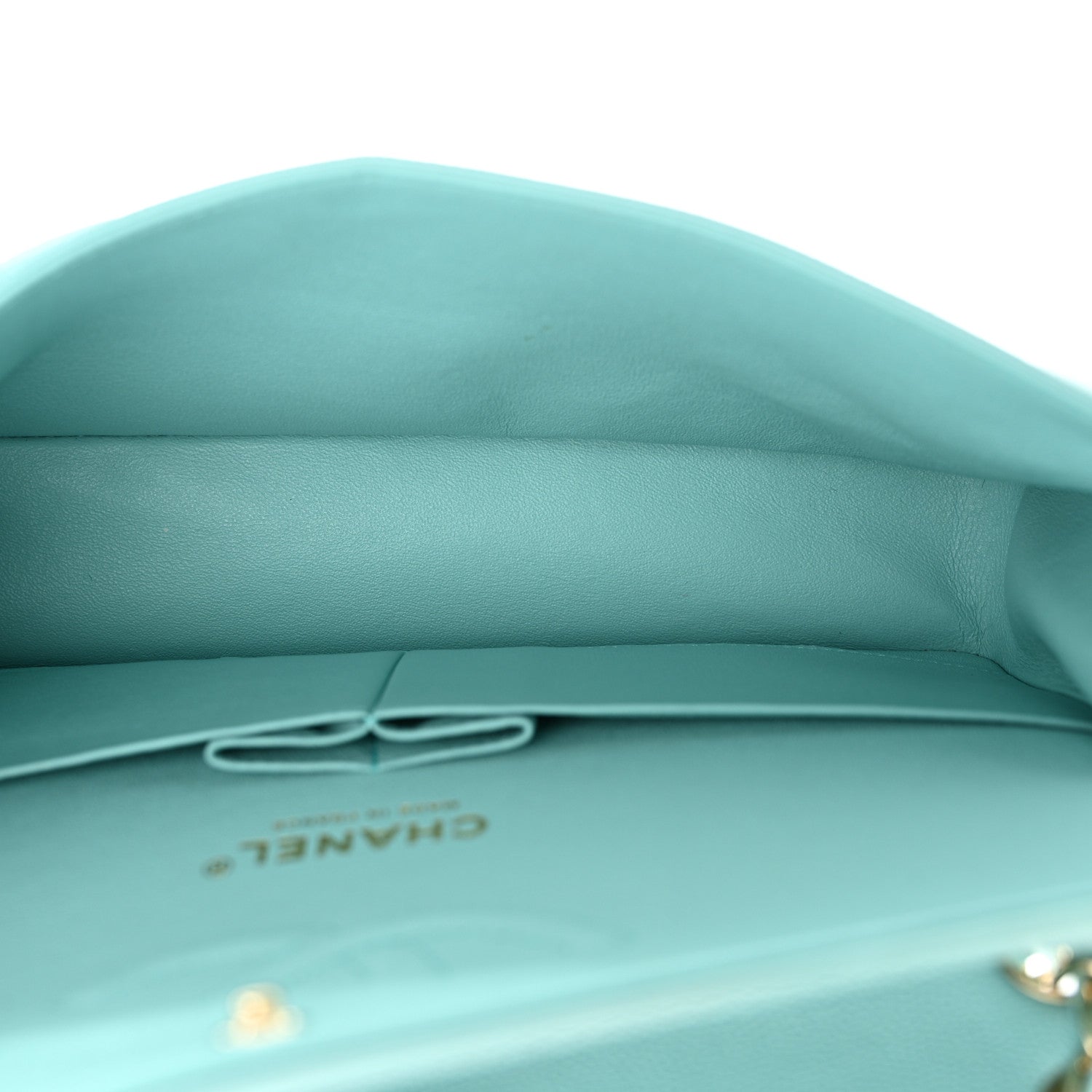 Chanel Caviar Quilted Medium Double Flap Light Blue 5 of 13