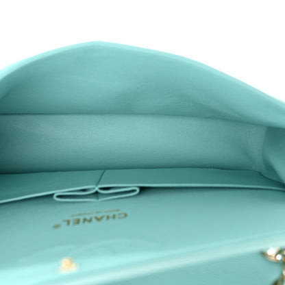 Chanel Caviar Quilted Medium Double Flap Light Blue 5 of 13