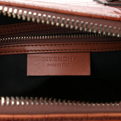 Givenchy Calfskin Crocodile Embossed Small Antigona Cognac 6 of 11