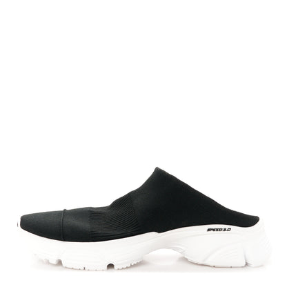 Balenciaga Neoprene Knit Womens Speed Sneakers Mules 39 Black White 1 of 9