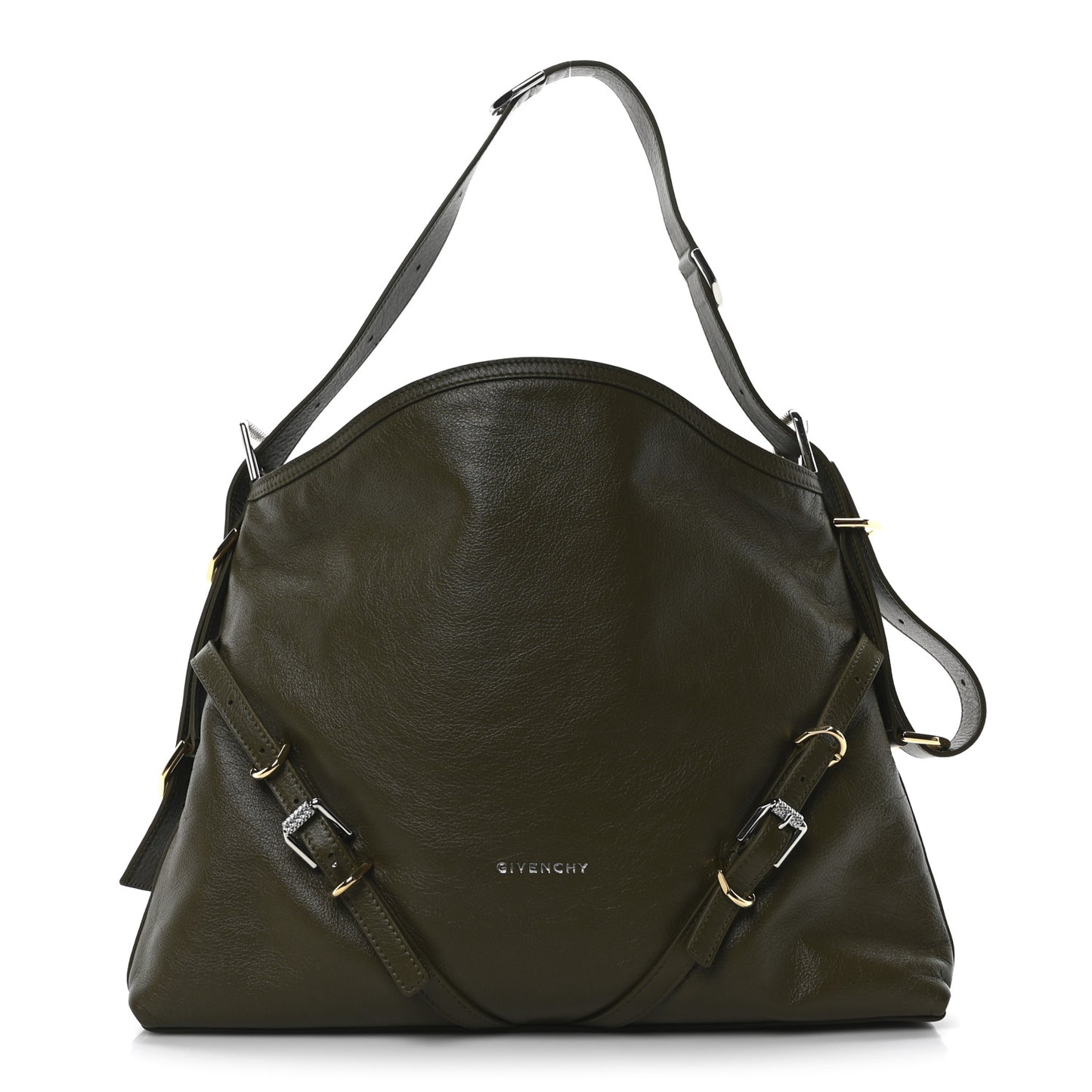 Calfskin Medium Voyou Bag Dark Khaki