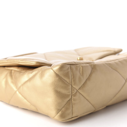 Chanel Goatskin Quilted Large 19 Flap Gold 6 of 11