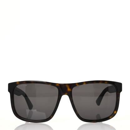 Gucci Web Square Frame GG0010S Sunglasses Tortoise 2 of 10