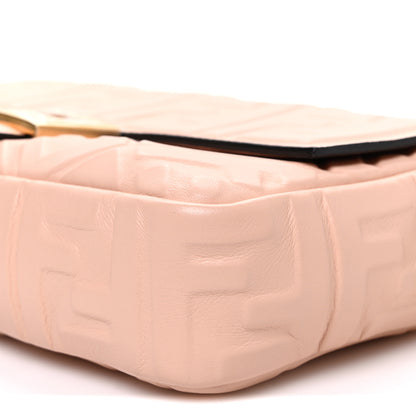 Fendi Nappa FF 1974 Embossed Baguette Baby Pink 10 of 10