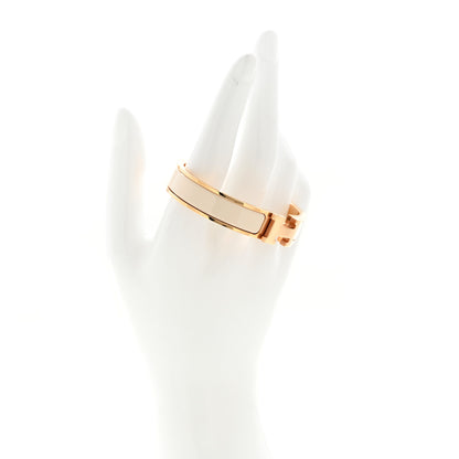 Hermes Enamel Narrow Clic Clac H Bracelet PM Creme 2 of 5