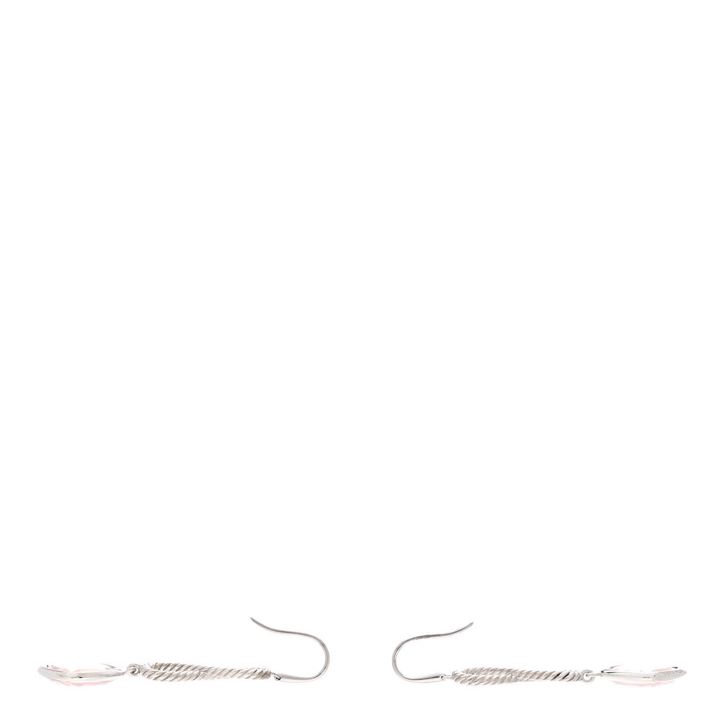 Sterling Silver Rose Quartz Infinity Drop Earrings
