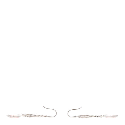 David Yurman Sterling Silver Rose Quartz Infinity Drop Earrings 3 of 4