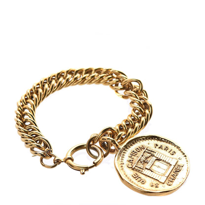 Chanel 31 Rue Cambon Paris Medallion Chain Bracelet Gold 1 of 4
