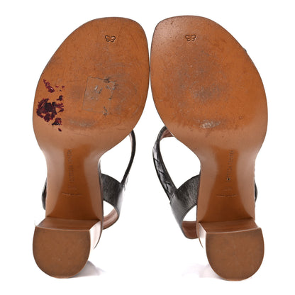 Bottega Veneta Metallic Nappa Intrecciato Block Heel Sandals 35 Cabat 5 of 12
