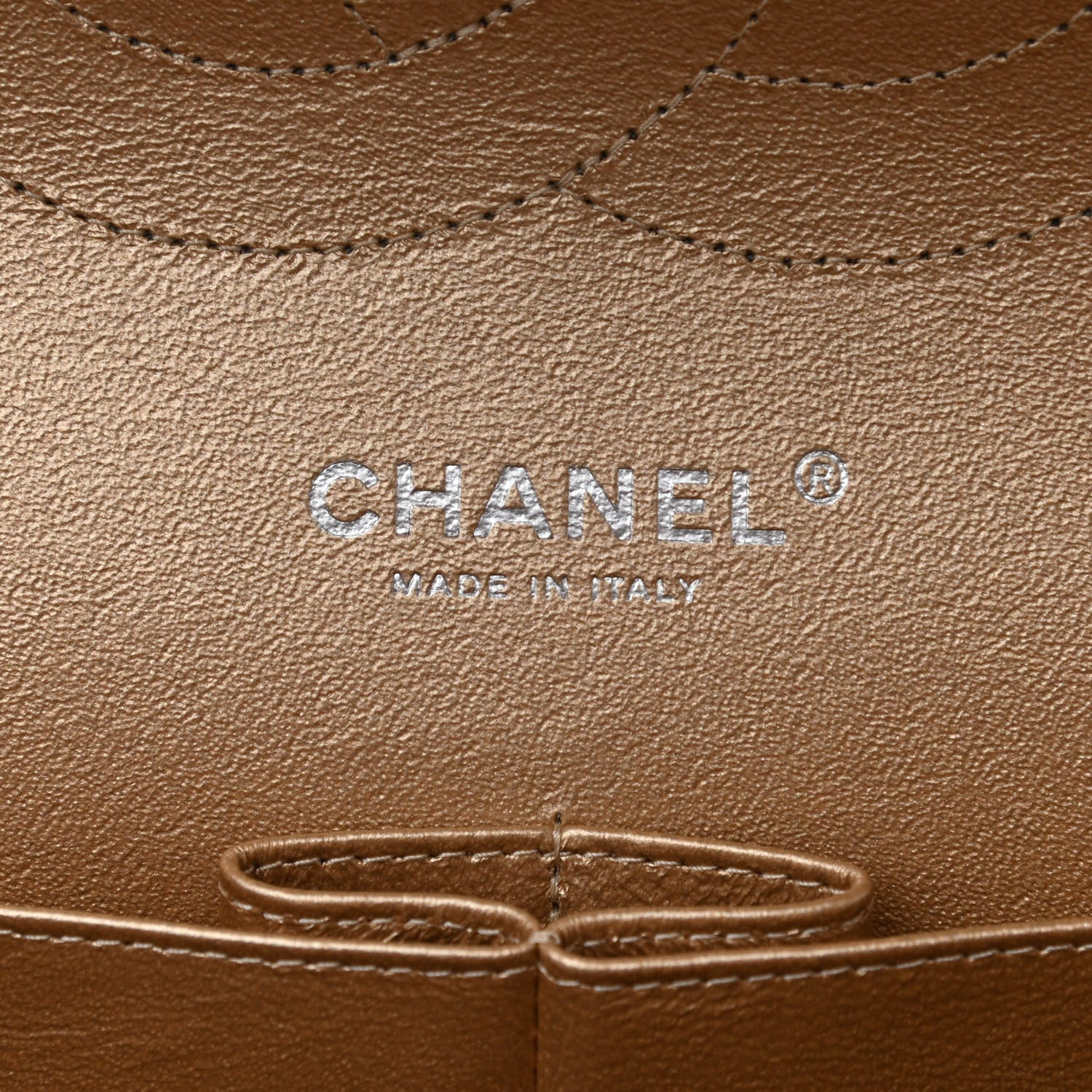 Chanel Metallic Washed Lambskin Quilted Jumbo Double Flap Dark Gold 6 of 9