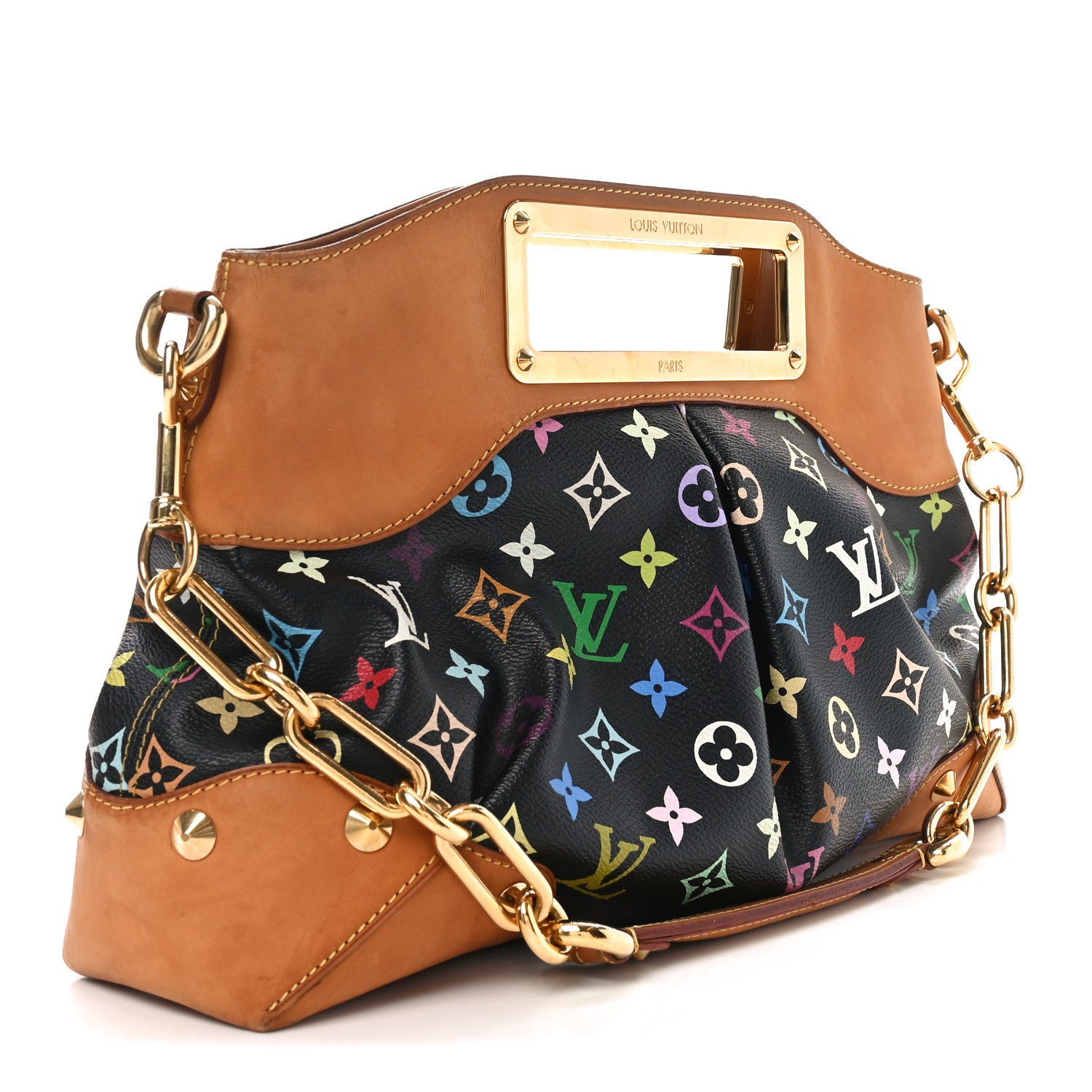 Louis Vuitton Monogram Multicolor Judy MM Black 3 of 9