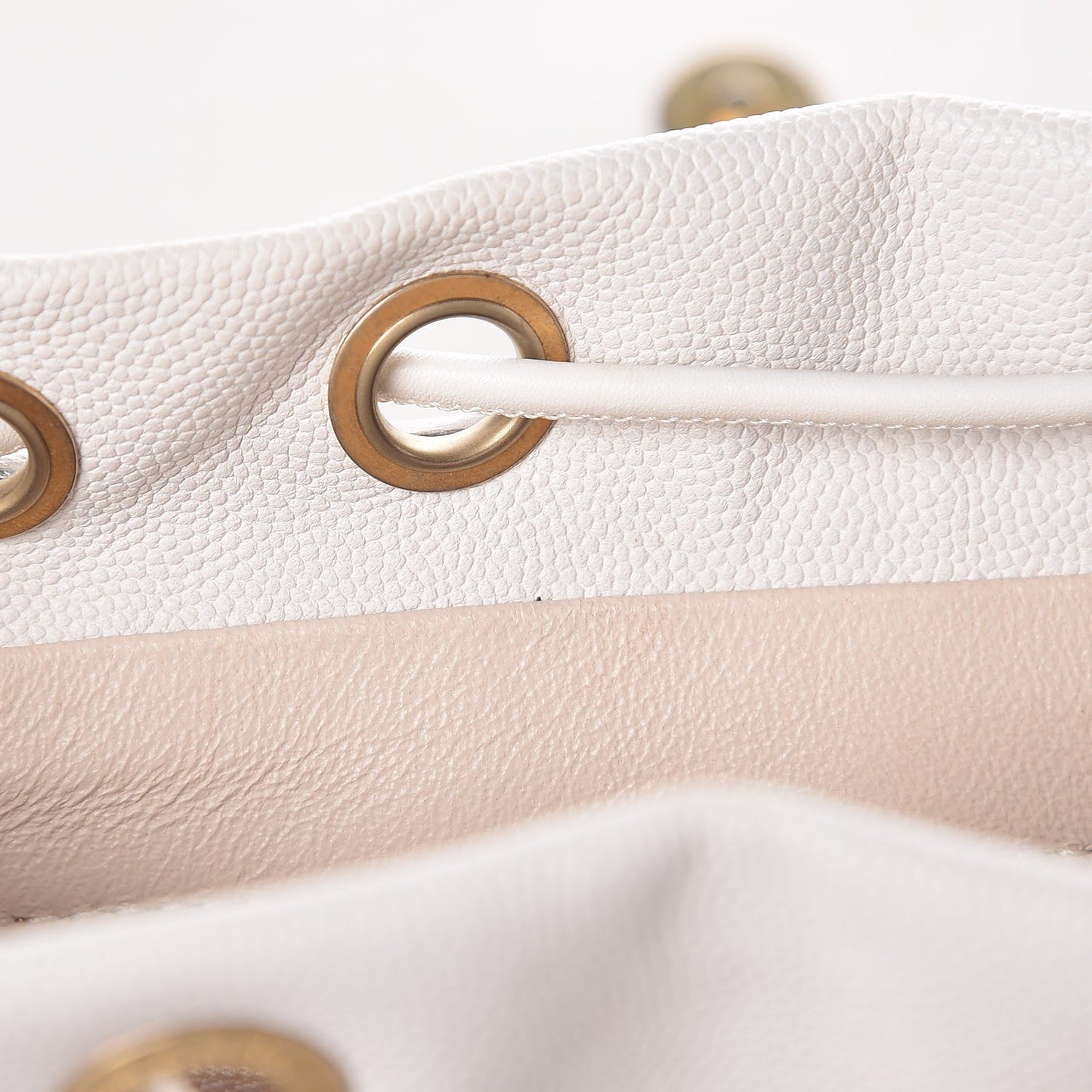 Caviar Quilted Filigree Backpack White