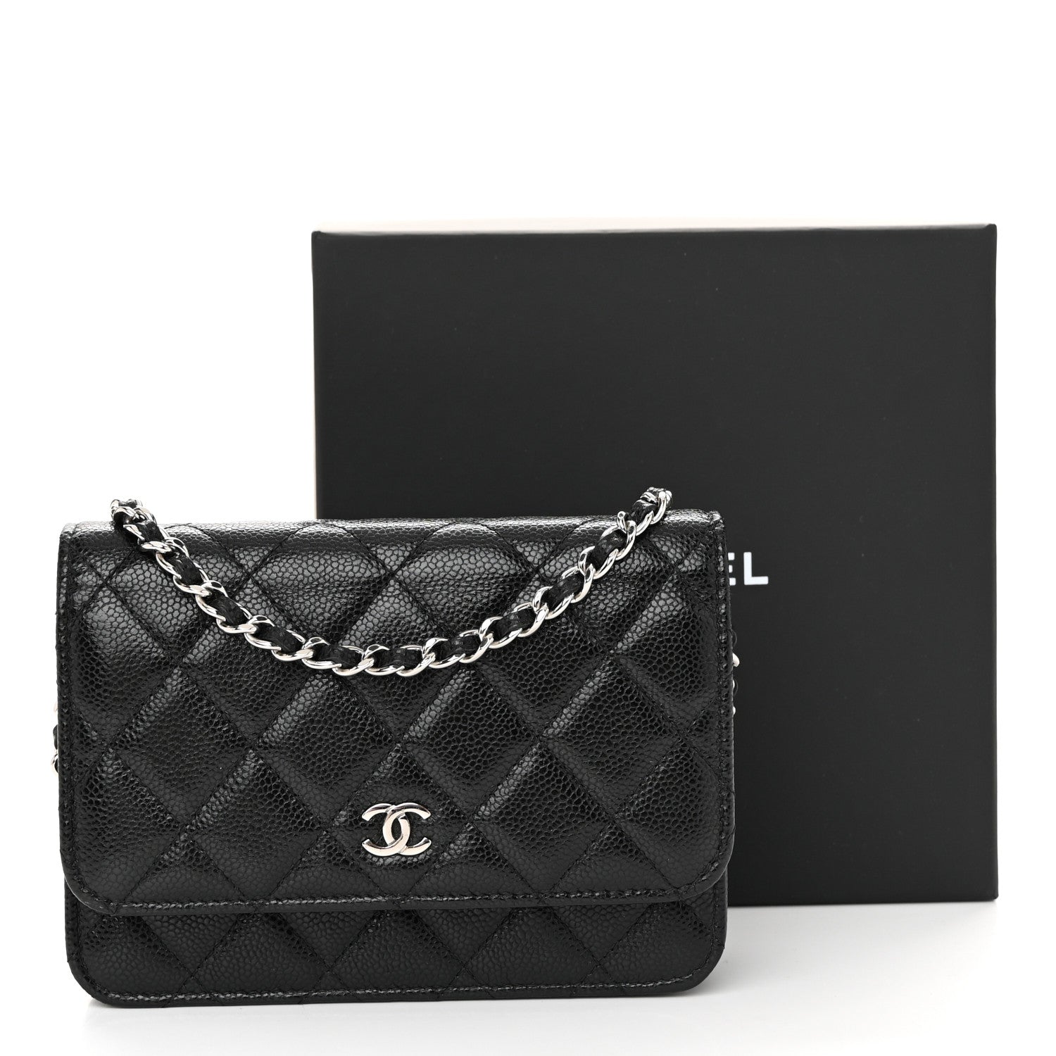 Chanel Caviar Quilted Mini Wallet On Chain WOC Black 11 of 11