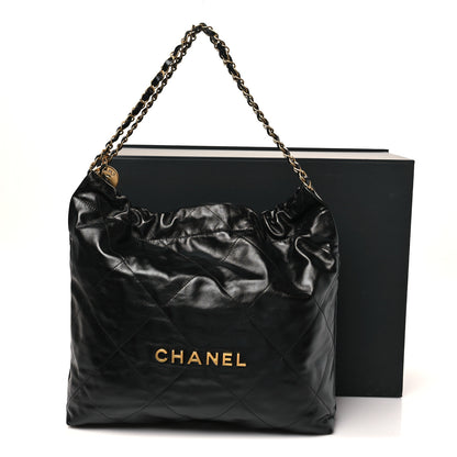 Chanel Shiny Calfskin Quilted Chanel 22 Black 12 of 12