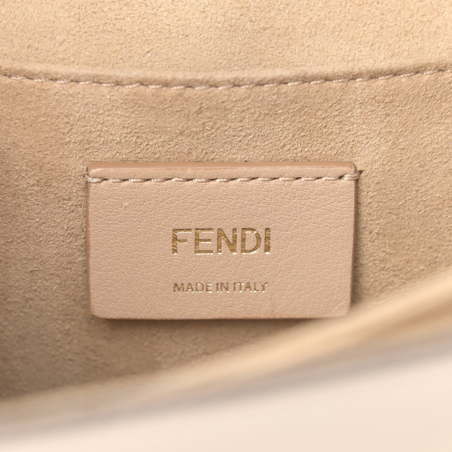 Fendi Vitello Baltico Scalloped Studded Kan I Shoulder Bag Camelia 6 of 19
