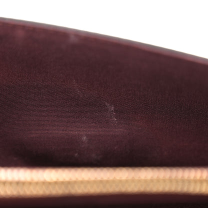 Salvatore Ferragamo Calfskin Trifolio Wallet On Chain Burgundy 13 of 15