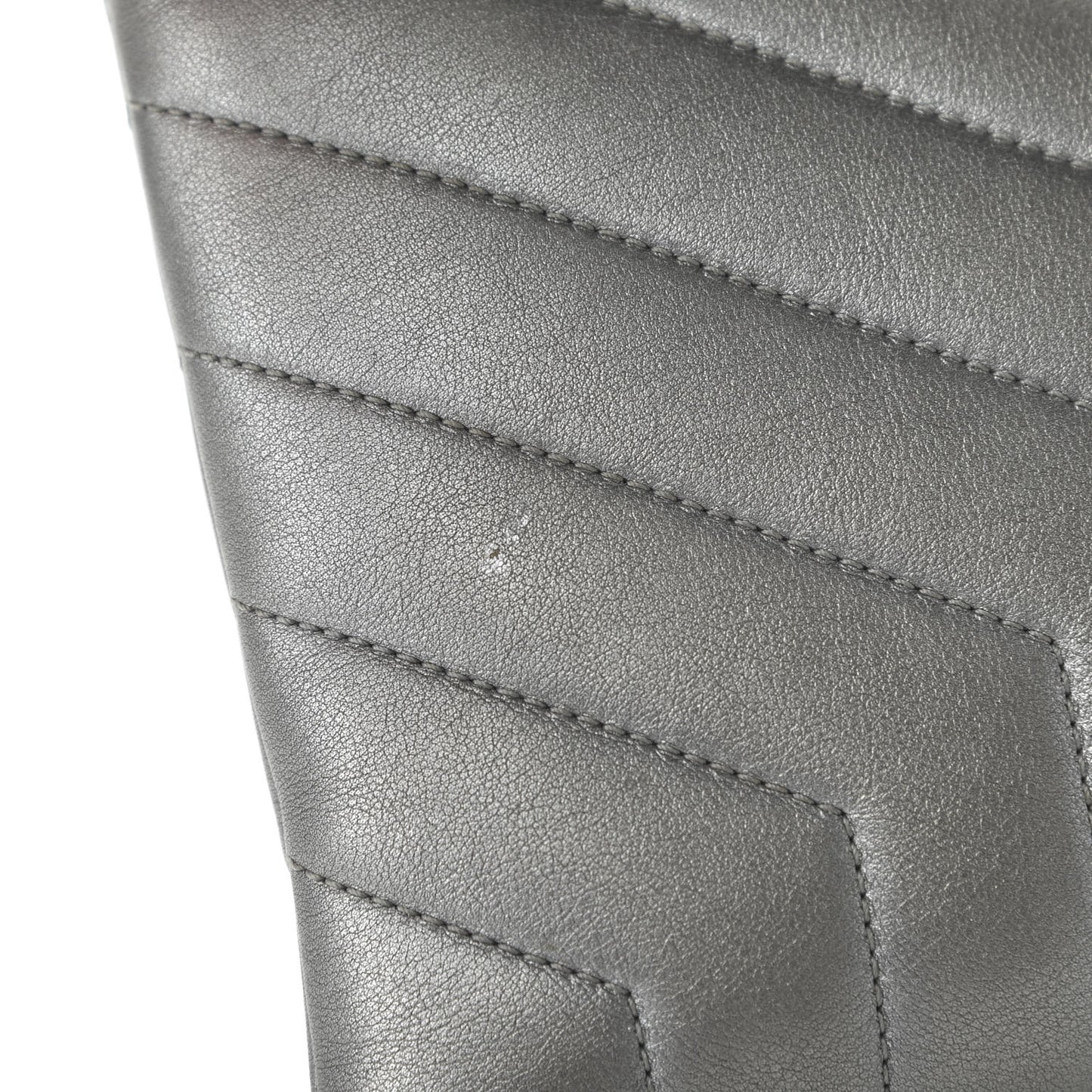 Calfskin Y Quilted Monogram Loulou Flap Bag Argento