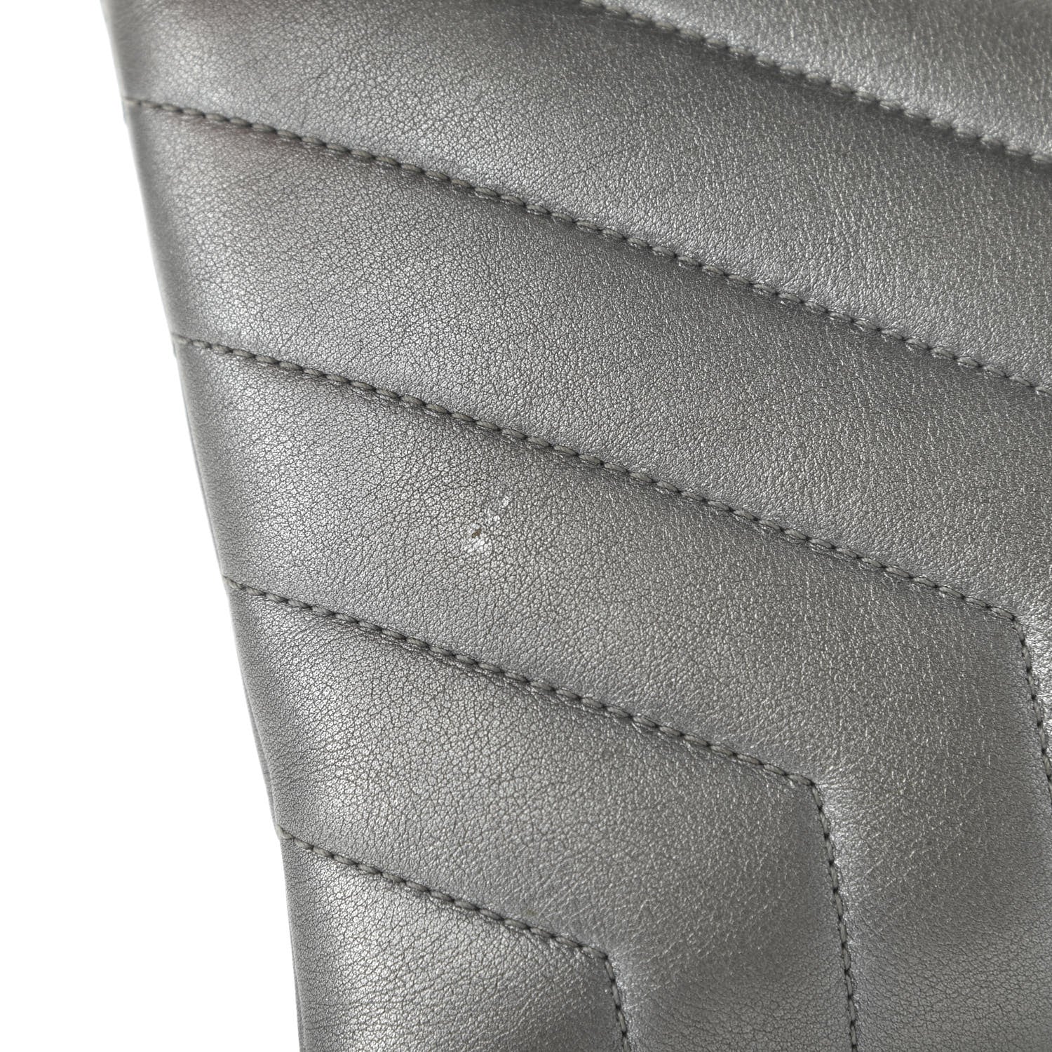 Saint Laurent Calfskin Y Quilted Monogram Loulou Flap Bag Argento 11 of 11