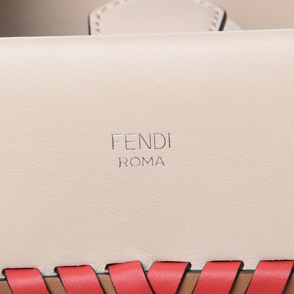 Fendi Vitello Century F is Fendi Whipstitch Bi-Color Regular Runaway Satchel Camelia Orzo Multicolor 11 of 12