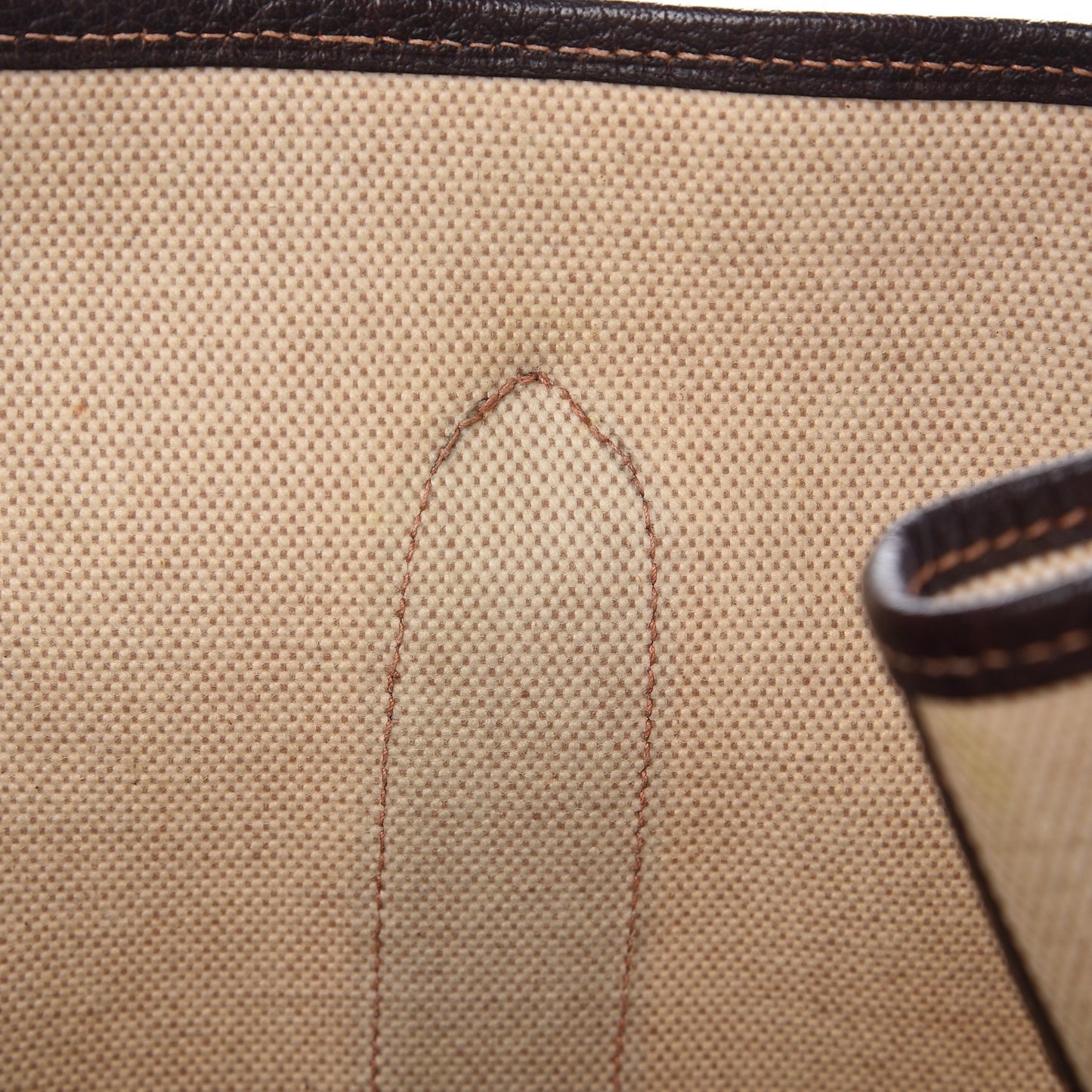 Buffle Skipper Toile Garden Party 36 MM Tote Marron Fonce