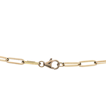 Foundrae 18K Yellow Gold Diamond Large Blossoms Medallion Classic Fob Chain Necklace 4 of 5