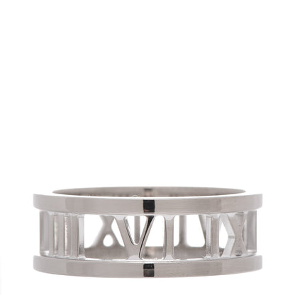 Tiffany 18K White Gold Atlas Open Ring 54 7 3 of 5