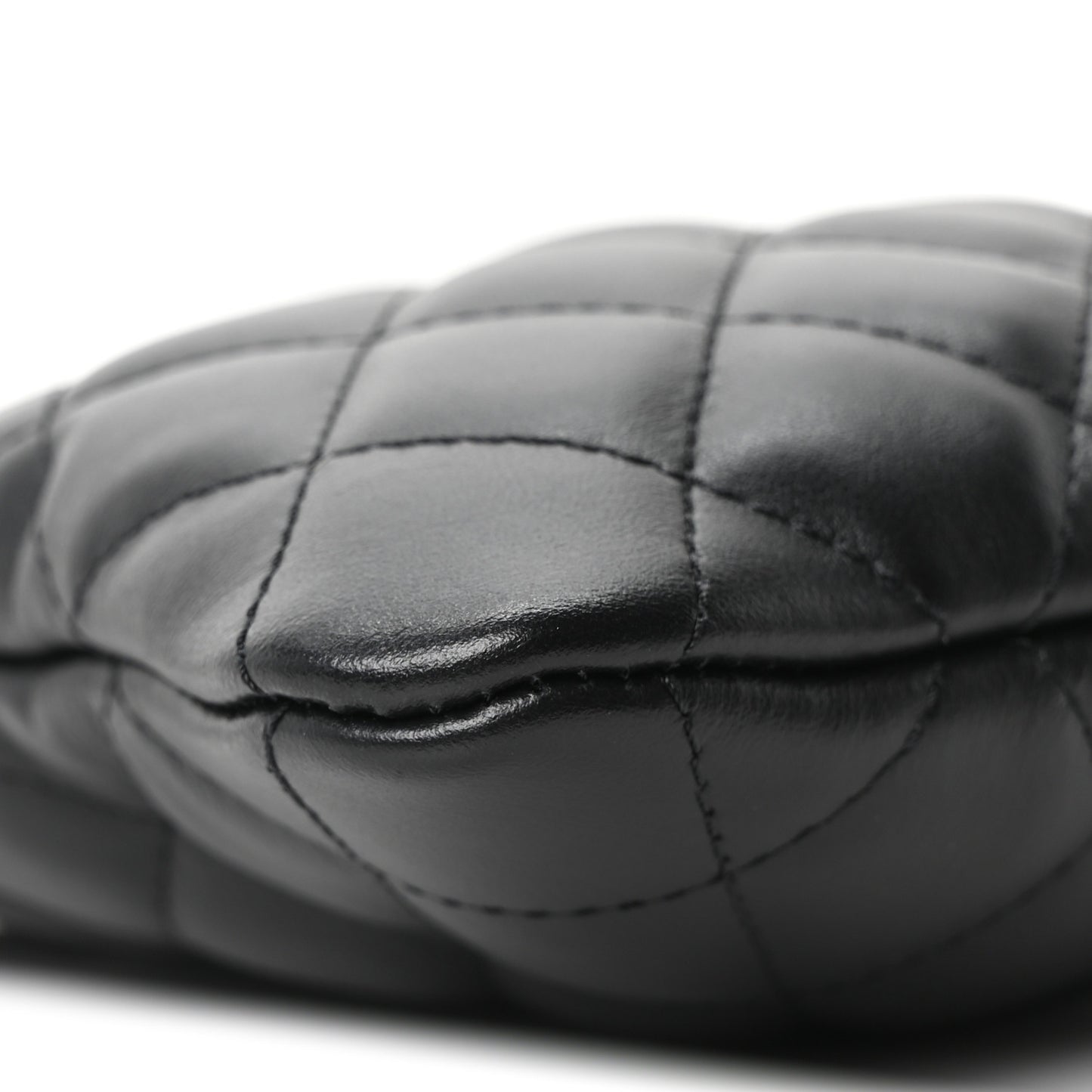 Lambskin Quilted Uniform Crossbody Bag Black