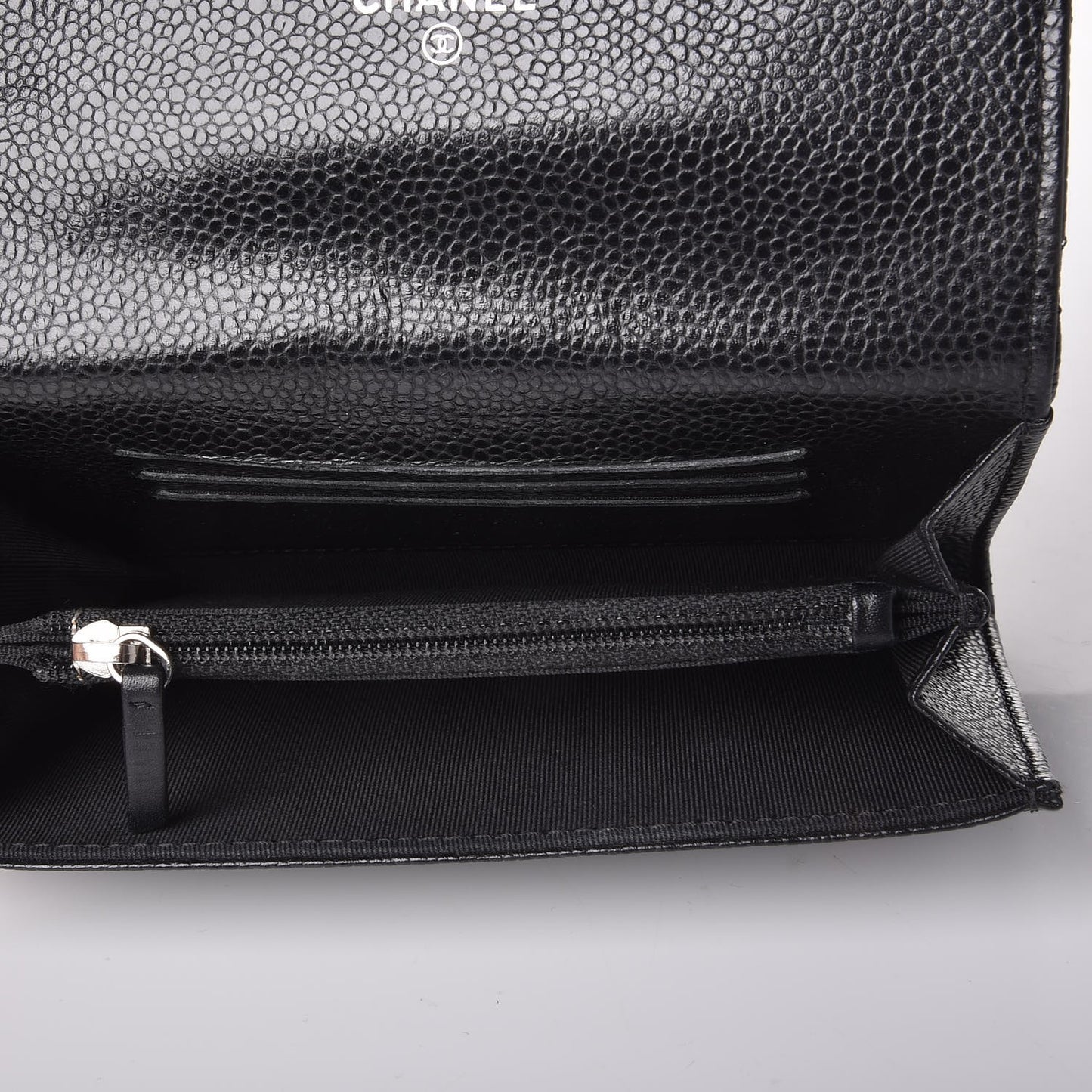 Caviar Quilted Small Flap Wallet Black