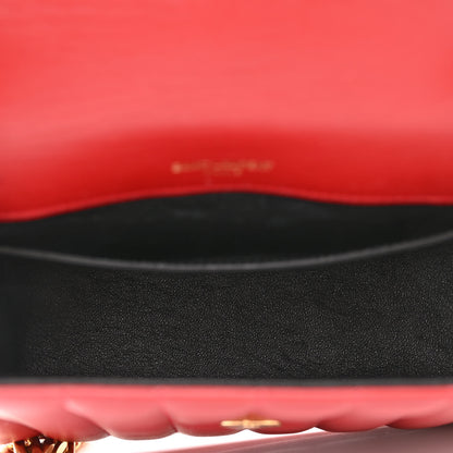 Saint Laurent Lambskin Matelasse Monogram Medium Vicky Chain Bag Rouge Eros 5 of 11