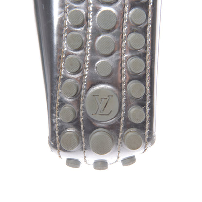 Louis Vuitton Calfskin Monogram Gloria Loafers 39 Silver 10 of 11