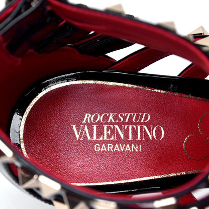 Valentino Garavani Patent Rockstud Alcove Caged 60mm Booties 38 Black 7 of 7