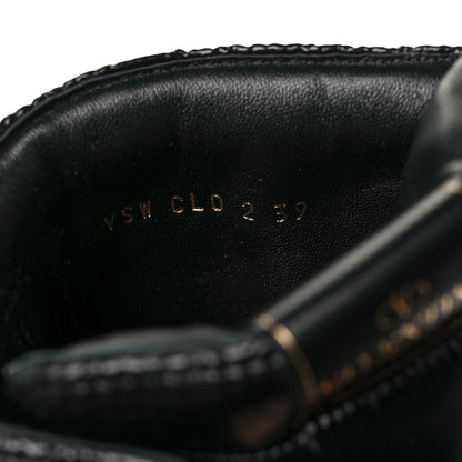Valentino Garavani Calfskin Nylon Quilted Waterproof Rockstud Combat Boots 39 Black 8 of 8