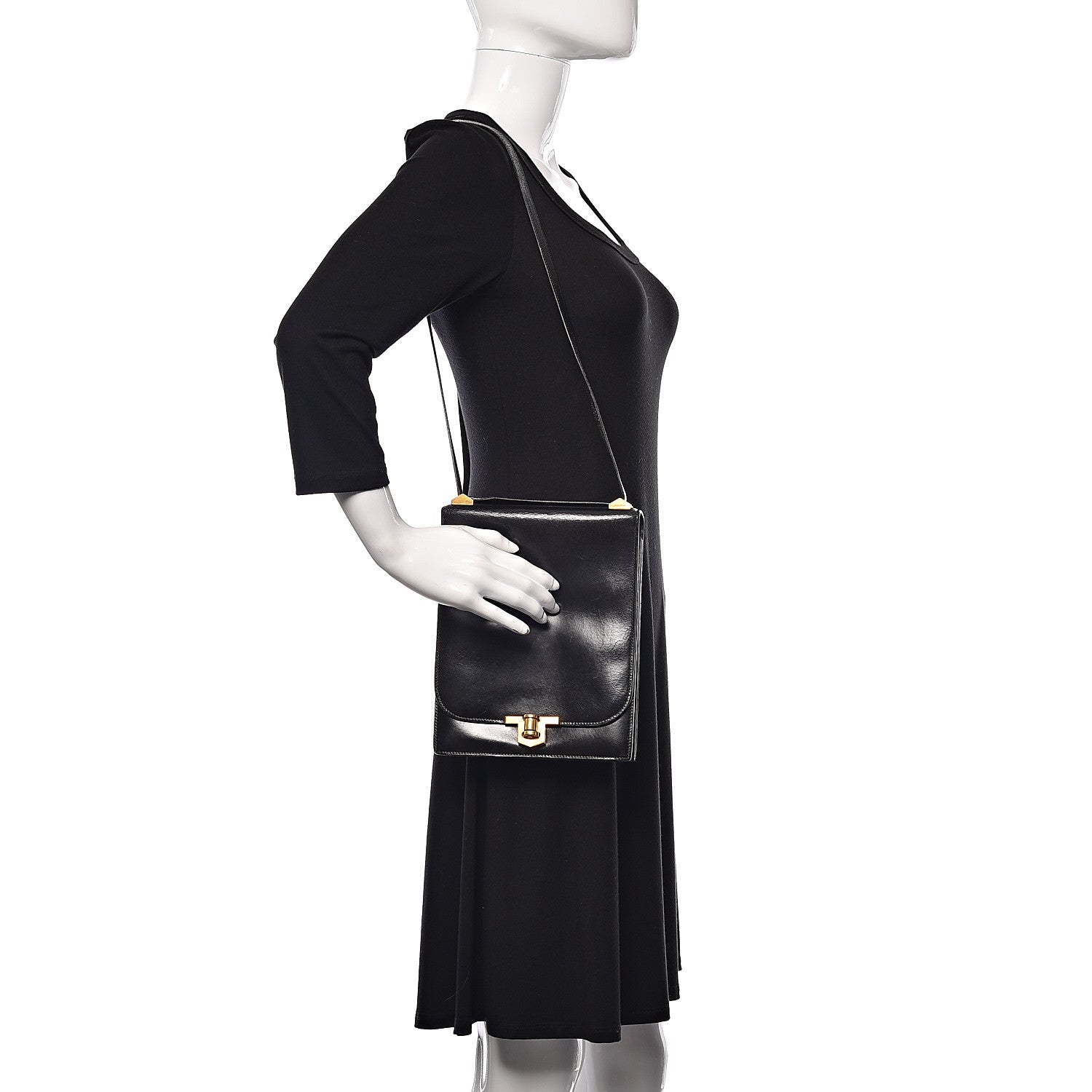 Hermes Box Shoulder Bag Black 2 of 19