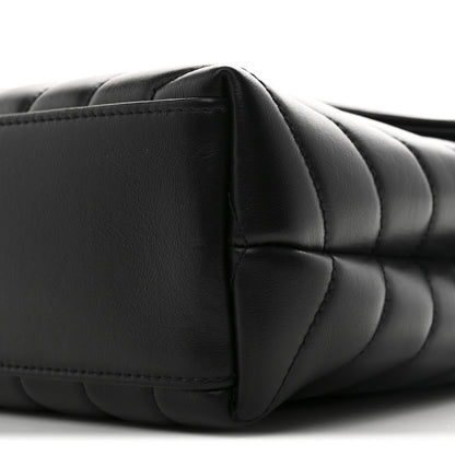 Saint Laurent Calfskin Y Quilted Monogram Small Loulou Chain Satchel Black 10 of 10
