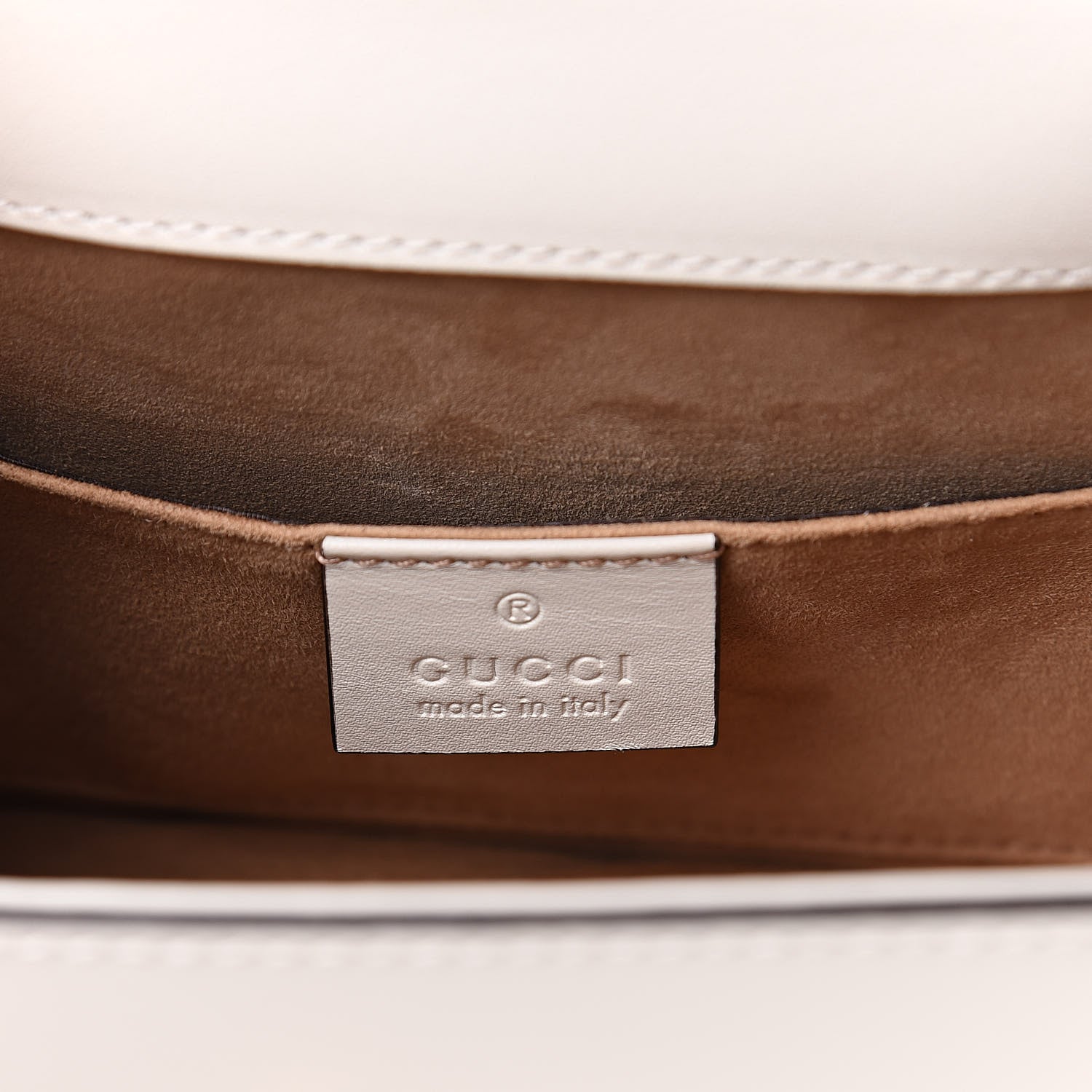 Gucci Calfskin Animal Studs Mini Sylvie Top Handle Bag White 6 of 10