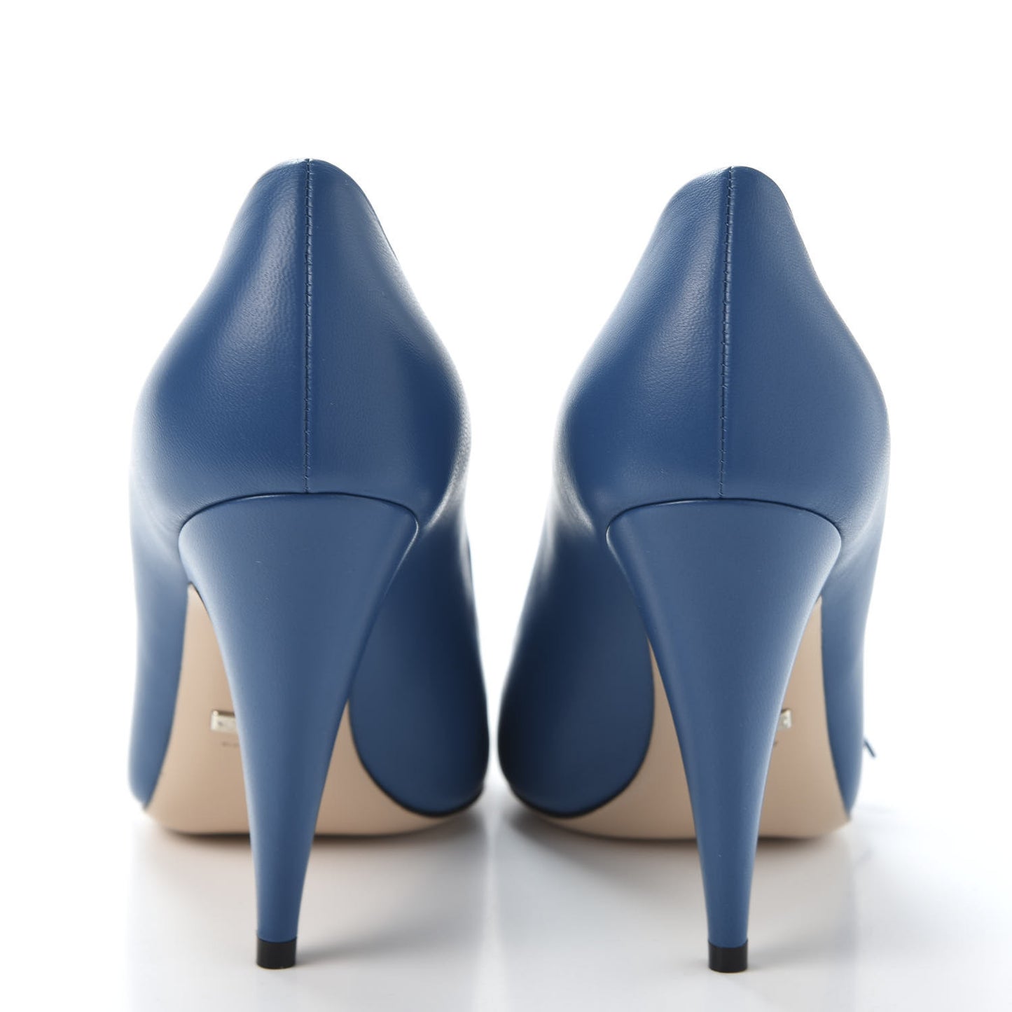Nappa Bow High Heel Pumps 37 Riviera Blue