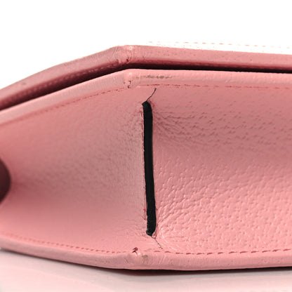 Gucci Textured Dollar Calfskin Diana Chain Wallet Wild Rose 9 of 10