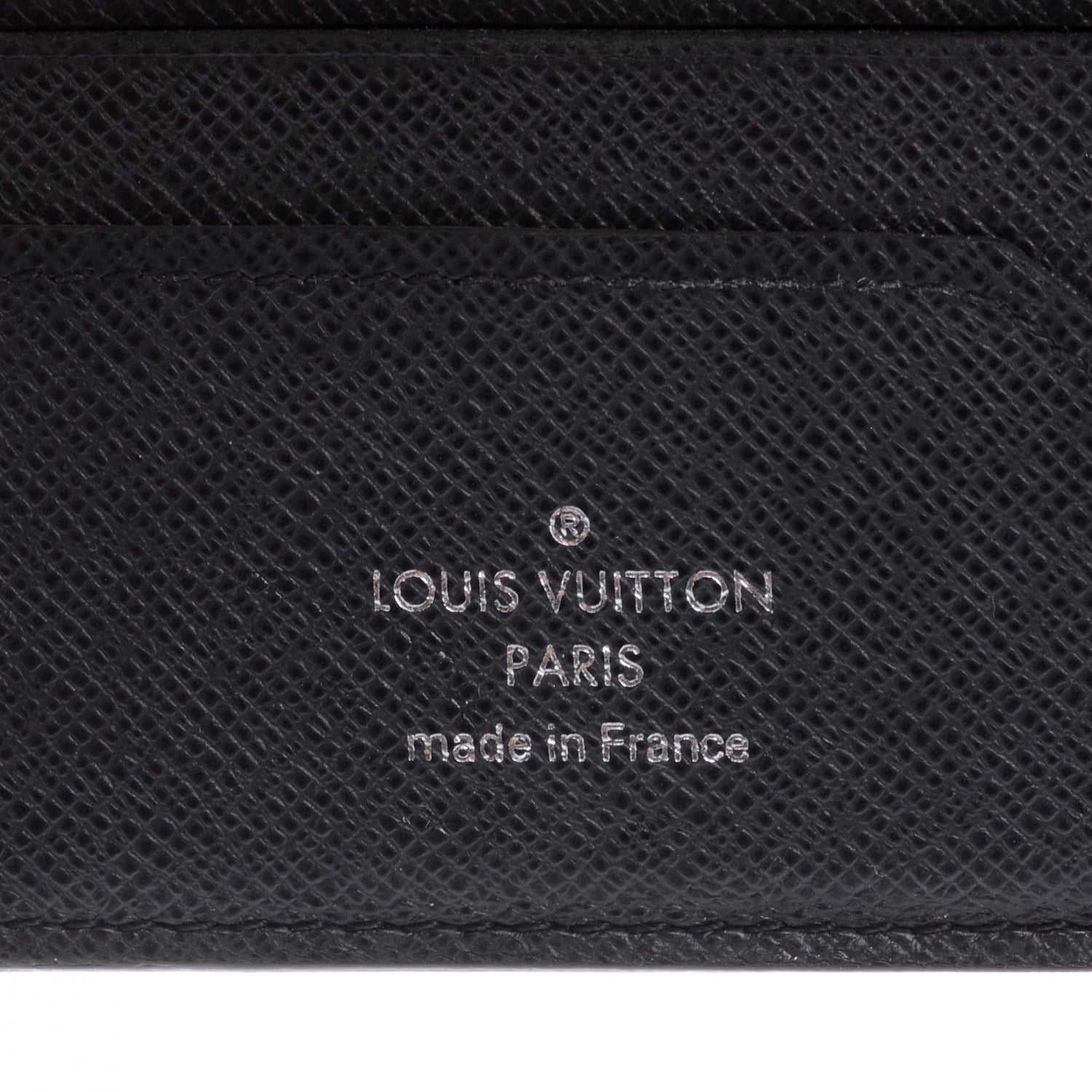 Louis Vuitton Taiga Mens Billfold Wallet 3 Flap Black 5 of 7