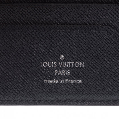 Louis Vuitton Taiga Mens Billfold Wallet 3 Flap Black 5 of 7
