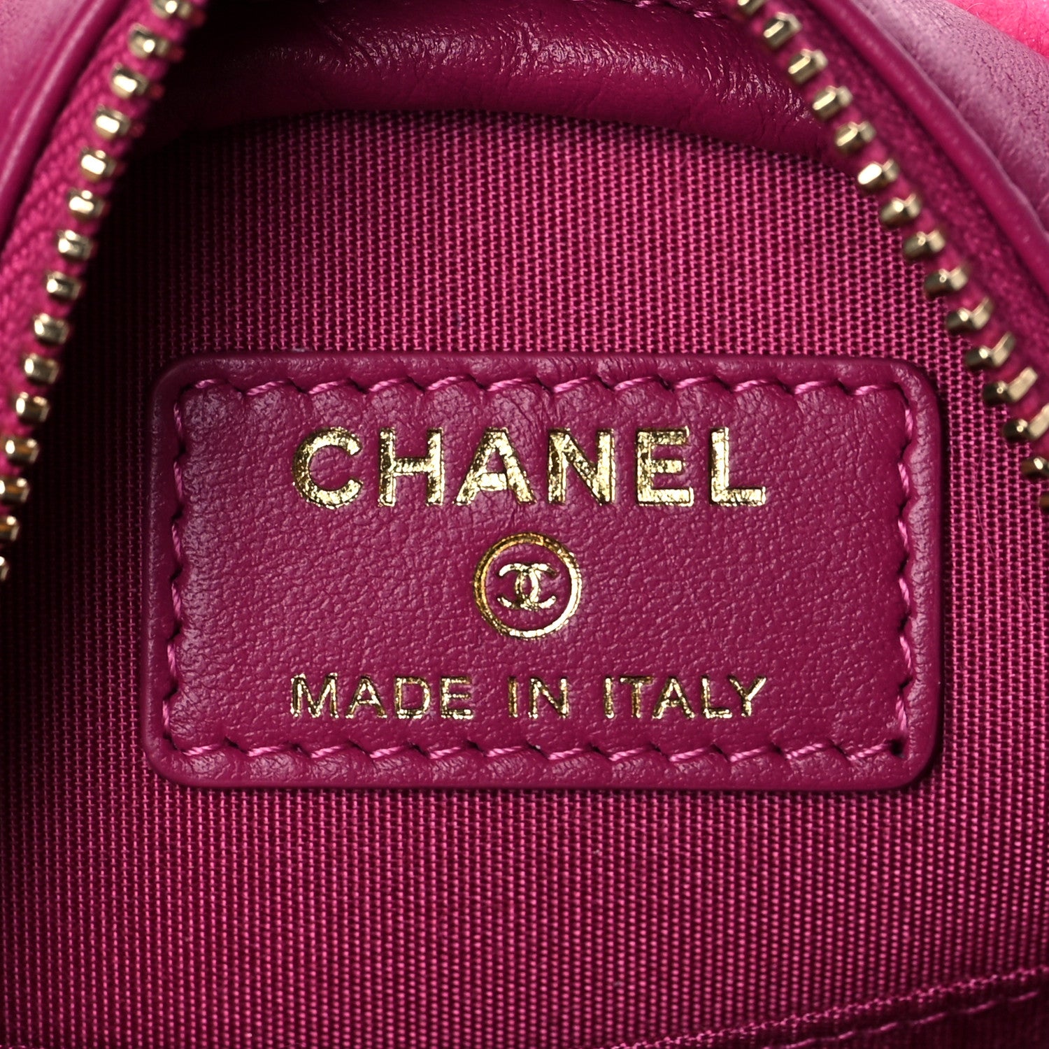 Chanel Shearling Sheepskin Chanel 19 Round Clutch With Chain Dark Pink 6 of 10