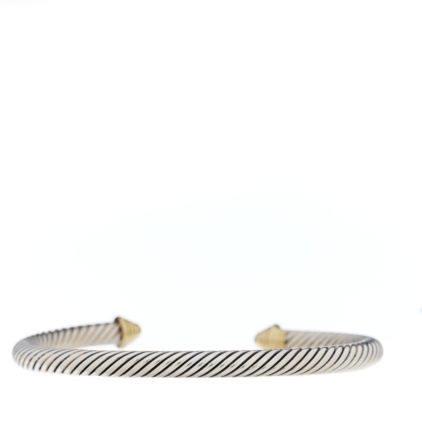 Sterling Silver 14K Yellow Gold 5mm Cable Classics Bracelet