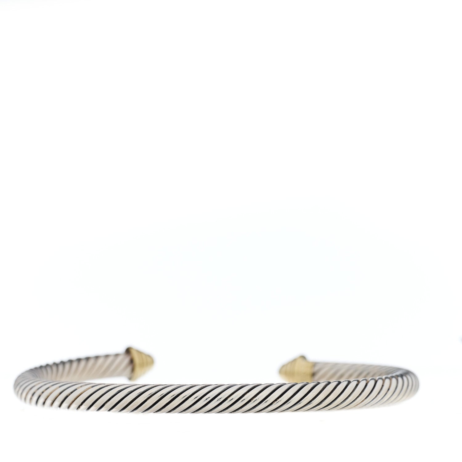David Yurman Sterling Silver 14K Yellow Gold 5mm Cable Classics Bracelet 2 of 3